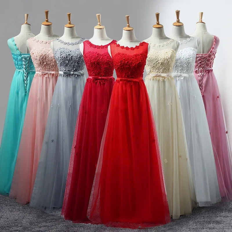 CHIFFON Bridesmaid Wedding Party Maxi Dresses for Women Summer Elegant Slim Floral Floral Long Evening Party Abito da sposa