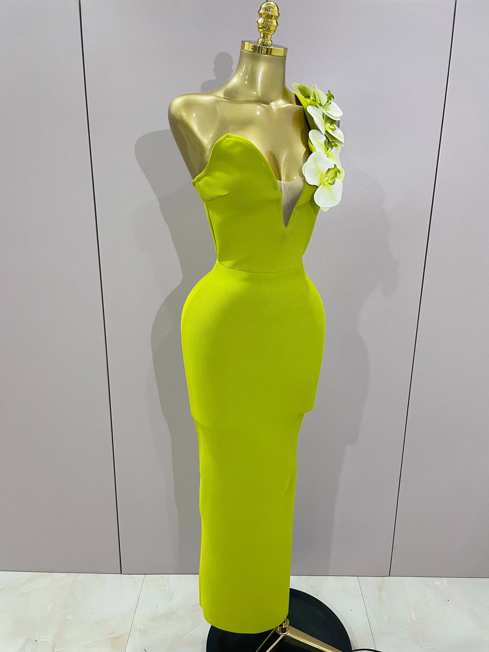 Designer Bodycon Bandage Luxury Birthday Party Dress Women Elegant V Neck Appliques Maxi Long Celebrity Evening Prom Gowns