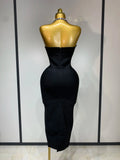 Women Sexy Halter Backless Diamonds Black Sleeveless Bodycon Bandage Dress Evening Club Party Gowns Luxury Birthday Dress