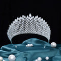 Baroque Queen Crowns For Women Crystal Zircon Big Bridal Tiara Crown For Wedding Pageant Miss Universe Diadem Bride Headpiece as picture 1