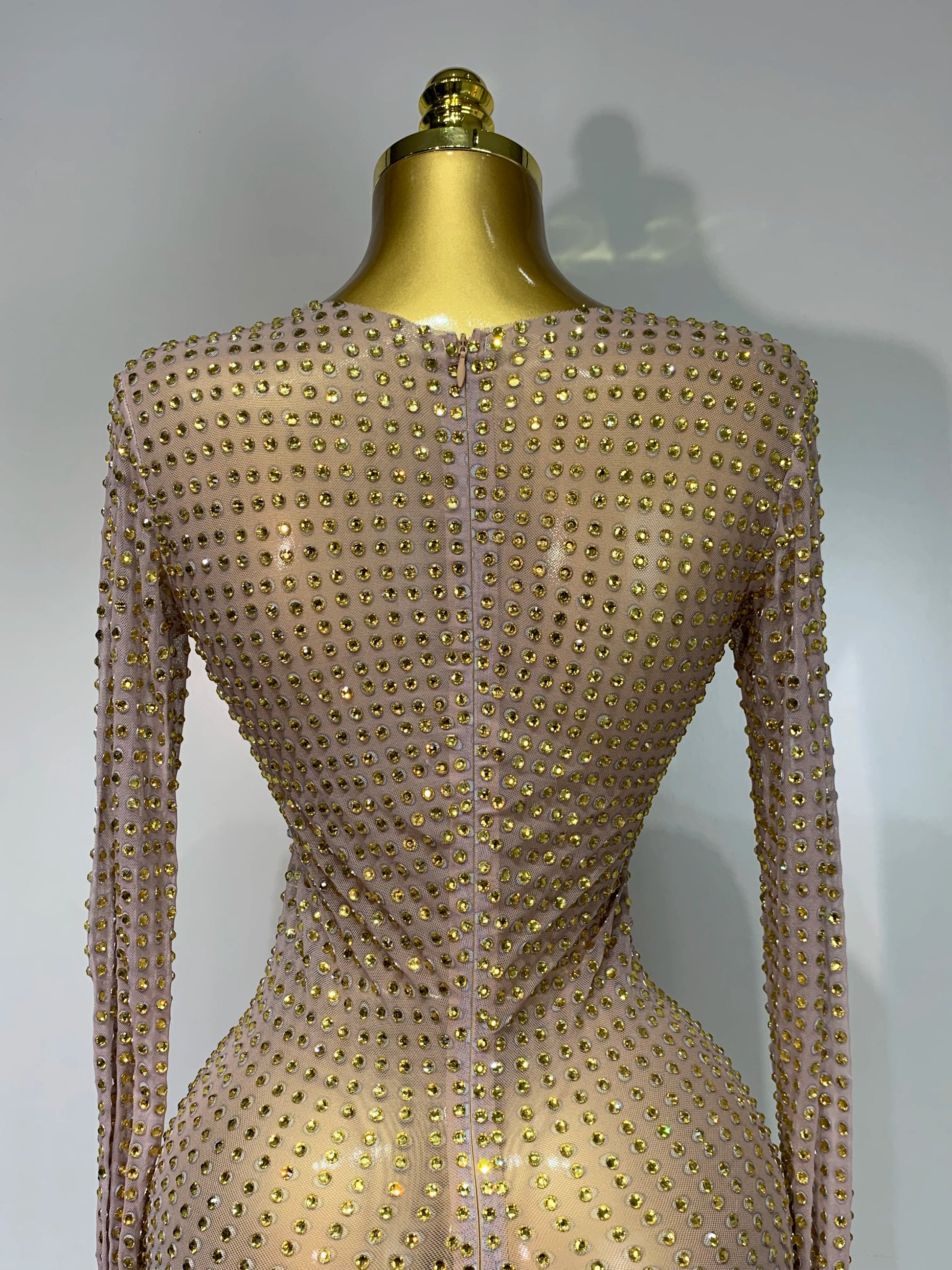 Sparkly Rhinestone Elegant Party Long Dress Celebrity Evening Luxury Birthday Nightclub Prom Gown Singer Dancer Stage Outfit