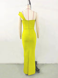 Sexy Women's 3D Flower Decoration Long Dress Strapless Sleeveless Bodycon Backless Max Dress Cocktail Evening Party Vestido