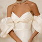 Eleganckie proste sukienki ślubne Satynowa osłona syrena seksowna sukienki dla nowożeńców bez ramiączki bez pleców rękawów