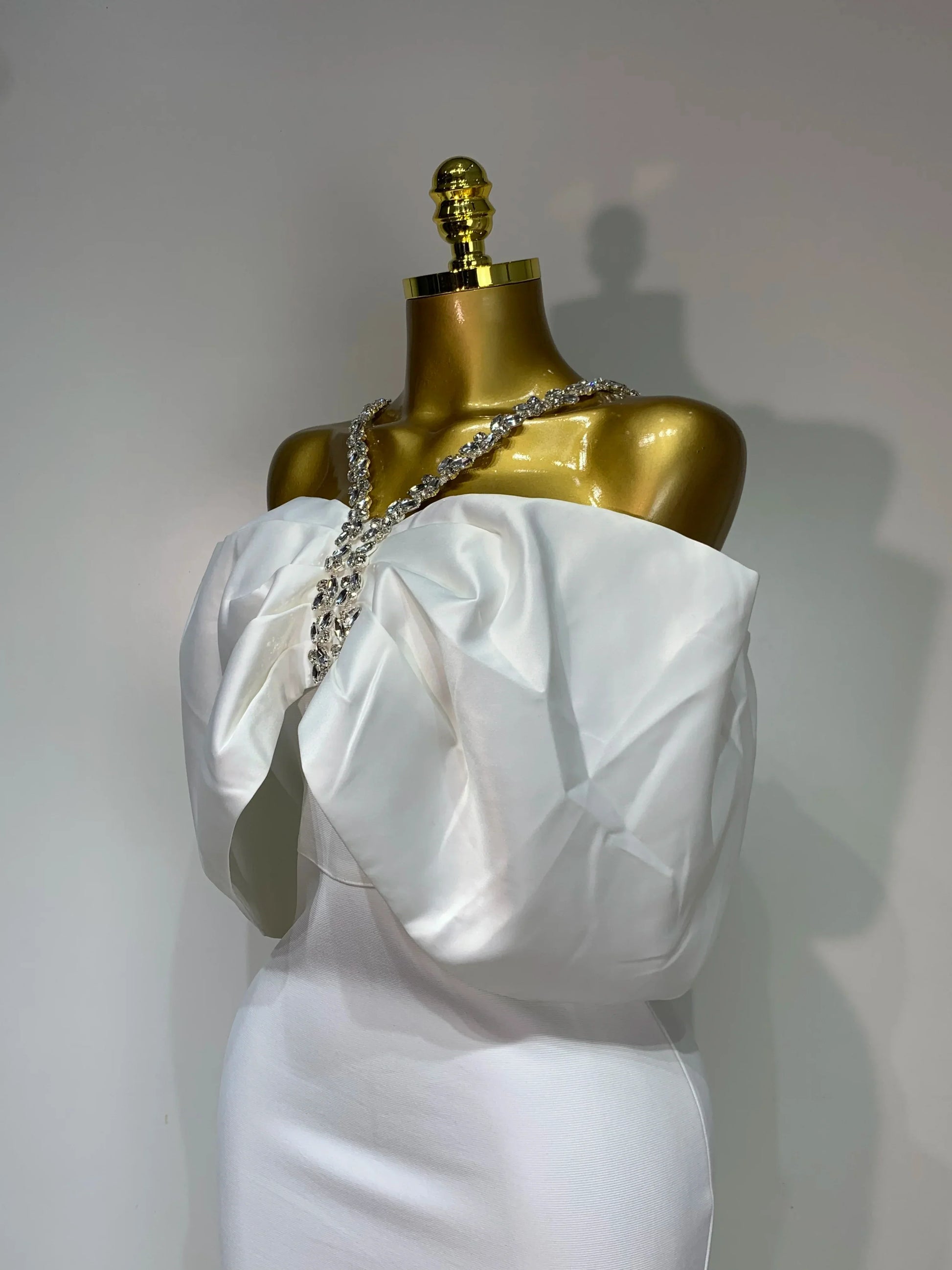 Luxury Rhinestone Chain Off Shoulder Vintage Butterfly Chic Bodycon Dress High Street Elegant Evening Party Birtyday Clothing