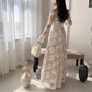 Ivory White Prom Dresses Illusion Lace Appliques فساتين السهرة Elegant Long Sleeves Floor-Length Vestidos De Noche