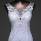Biała koronkowa syrenka Trailing Bride Suknia ślubna Elegancka luksus Kryształ Seksowne plecy formalne wieczorne sukienki letnie dla kobiet