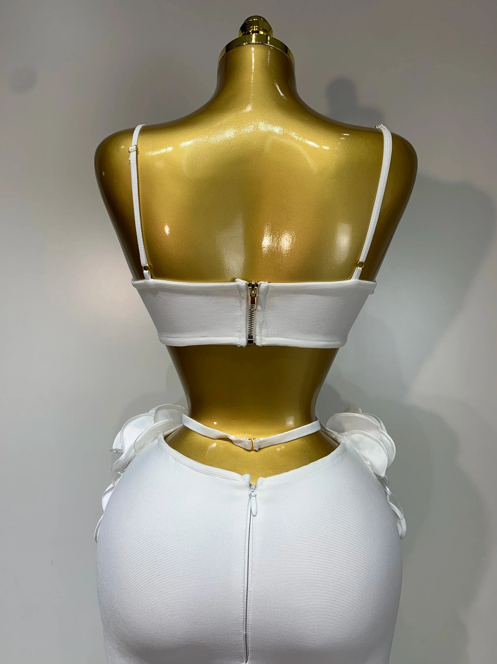 Women Sexy Camisole Floral Bandage Long Skirts Two Piece Set Celebrity Elegant Party Cocktail Prom Gown Nightclub Outfit