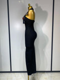 Women Elegant Bandage Bodycon Dress Halter Rhinestons Elastic Dress Luxury Birthday Celebrity Evening Club Party Wedding Dress
