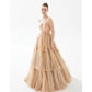 Blush Pink Off Shoulder Ruffles Evening Dress for Women Wedding Elegant Tiered Ball Gown Prom Party Desses