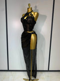 Sexy Shiny Diamond Two Piece Set Women Evening Celebrate Festival Luxury Birthday Party Nightclub Singer Stage costume