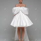 Pakaian Pesta Perkahwinan Putih dari Gaun Bola Bahu Mini Pengantin Mini Renda Pakaian Petang Pengantin Untuk Wanita