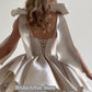 BridalAffair Mini Prom Dresses Sweetheart Stain Lace Up Party Ball Gowns with Bow Cocktail Dresses Celebrate Dresses for Girls