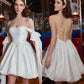 A Line Short Princess Wedding Dresses Bow Straps Sweetheart Backless Bridals Dresses Beach Bride Ball Gowns for Women