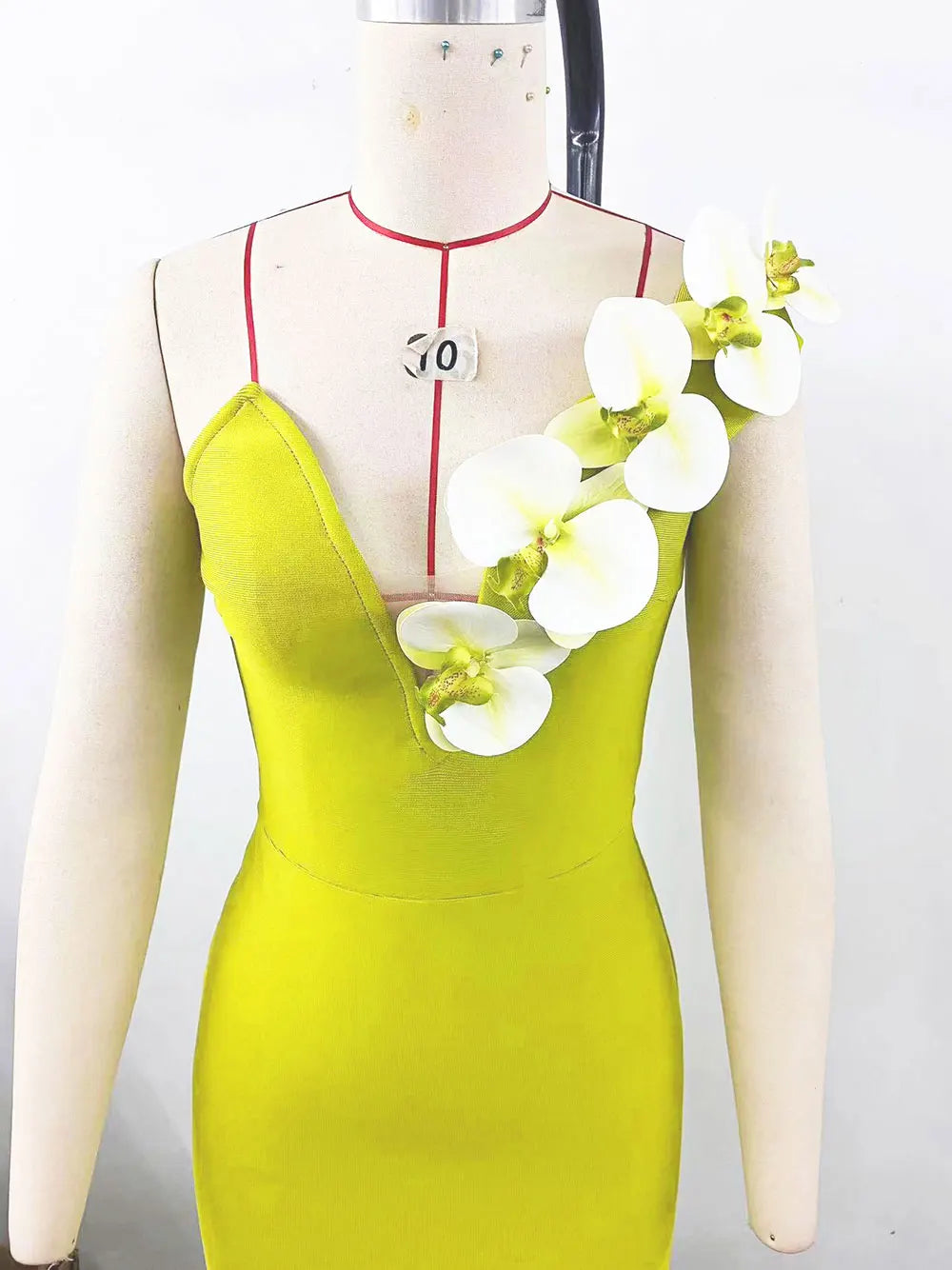 Sexy Women's 3D Flower Decoration Long Dress Strapless Sleeveless Bodycon Backless Max Dress Cocktail Evening Party Vestido