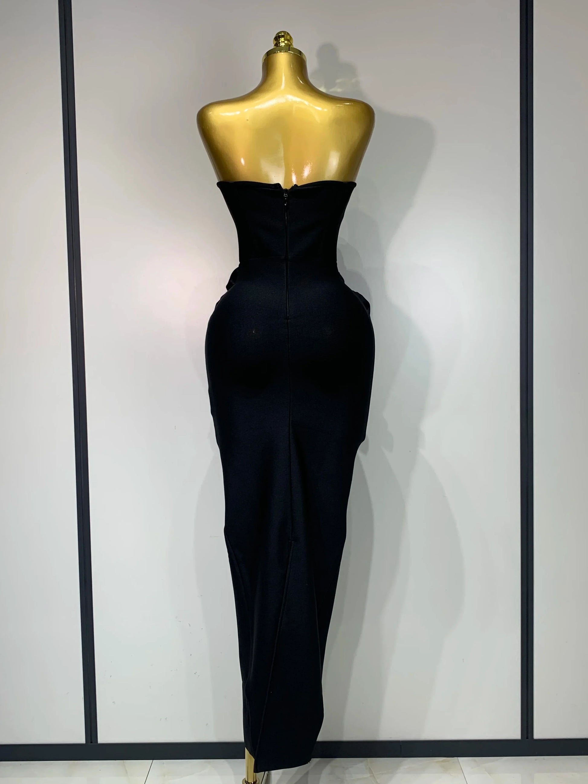 Women Sexy Strapless Florals Strapless Bodycon Bandage Dress Celebrity Elegant Festival Celebrate Evening Party Birthday Dresses