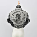 Black Lace Mantilla Veil For Church Spanish Head Covering Shawl For Women White Catholic Chapels Veils For Wedding Bridal Veils