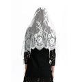 Lace Mantilla Veils For Church Spanish Muslim Head Covering Lace Shawl Scarf For Women Catholic Chapel Veils For Wedding Bride