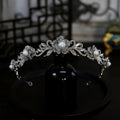 Crystal Tiaras And Crowns For Wedding Bride Headpiece Pearl Bridal Headbands Tiaras For Women Girl 15 Years Party Prom Headdress