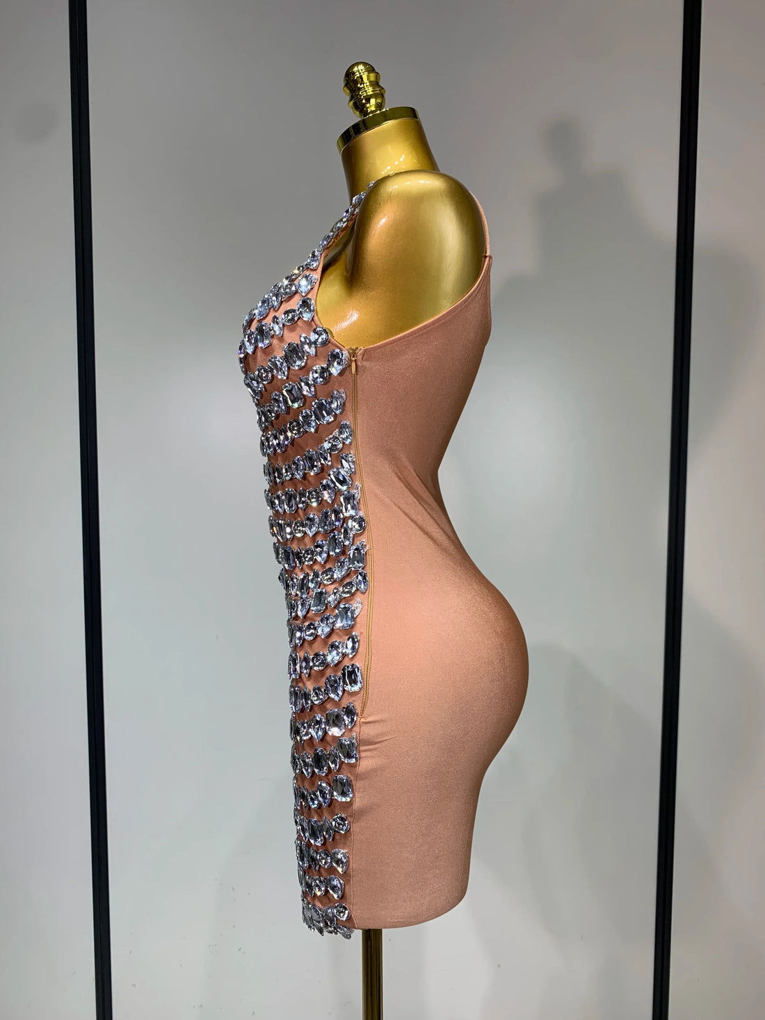 Sexy Sparkly Rhinestones Bodycon Short Dress Women Celebirty Elegant Evening Party Luxury Birthday Gown Photoshoot Stage Costume