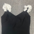 Sexy Women'S Patchwork Draped Design Bandage Dress Spaghetti Strap Sleeveless Bodycon Backless Midi Dress Party Vestidos