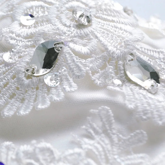 Paillettes di lusso Diamonds Abiti da damigella d'onore per donne estate eleganti pizzo bianco in pila da sposa da sposa abito da sera ospite