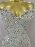 Luxury Sparkle Diamond Tassel Halter Cocktail Dress Women Elegant Evening Formal Gowns Wedding Party Dresses Stage Costumes