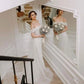 Luxury Glitter Prom Dresses Mermaid Wedding Dress Elegant Off Shoulder Long Train Detachable Train vestidos de fiesta