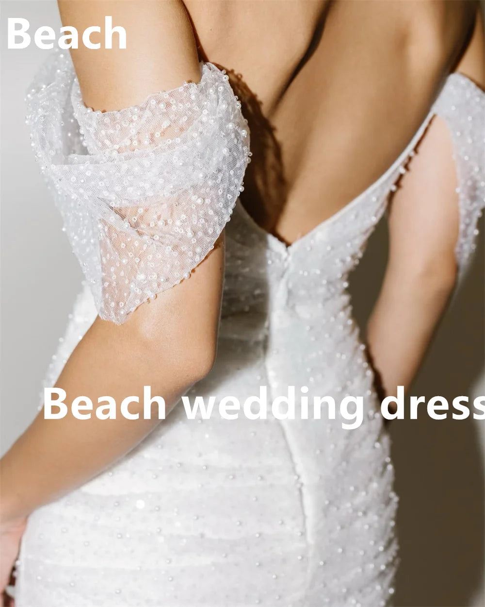 Gaun Perkahwinan Pantai Pantai Mini Pantai Vestido Noiva Praia Simple White A-Line Prom Party Gowns