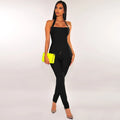 Sleeveless Halter Package Hips Badycon Bandage Jumpsuit Fashion Woman High Street Wear Nightclub Party Outfit