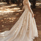 Sheer Illusion Long Sleeves Lace Applique Tulle A Line Wedding Dresses Court Train Custom Made 2024 Vestido De Morrie