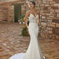 Stunning Lingerie Bodice in Lace Wedding Dress Vestido De Novia Bridal Gown Court Train Princess Modern Mermaid Bow Satin