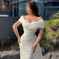 Vestido de novia de sirena con cuentas blancas de lujo, vestidos elegantes con cuello en forma de corazón, vestidos personalizados, tren desmontable, vestido de tul femenino
