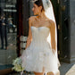 A-line sukienki na przyjęcie weselne dla kobiet ukochane rękawe Big Bow Brides suknie koktajlowe vestidos novias boda