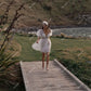 Vestidos de noiva curtos simples mangas curtas Apliques tule tule backless mini vestidos de noiva Flores ilusão vestido de noiva civil