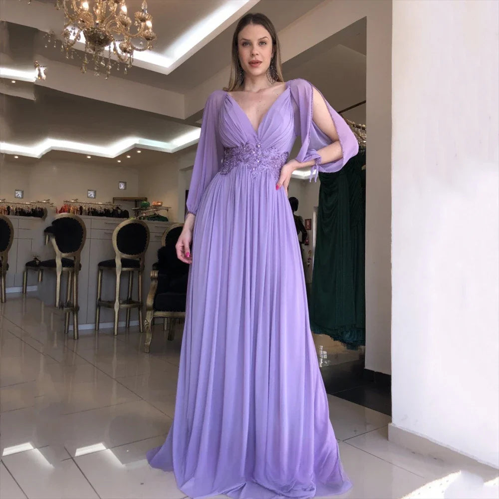 Simple Elegant Formal Dress Women Elegant Party Dresses for Women High-end Luxury Evening Dress Ladies Long Prom Gown Customized PURPLE