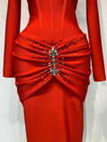 Women Sexy Luxury Sparkly Diamond Bandage Long Sleeve Bodycon Dress Celebrity Elegant Evening Club Pary Birthday Dresses