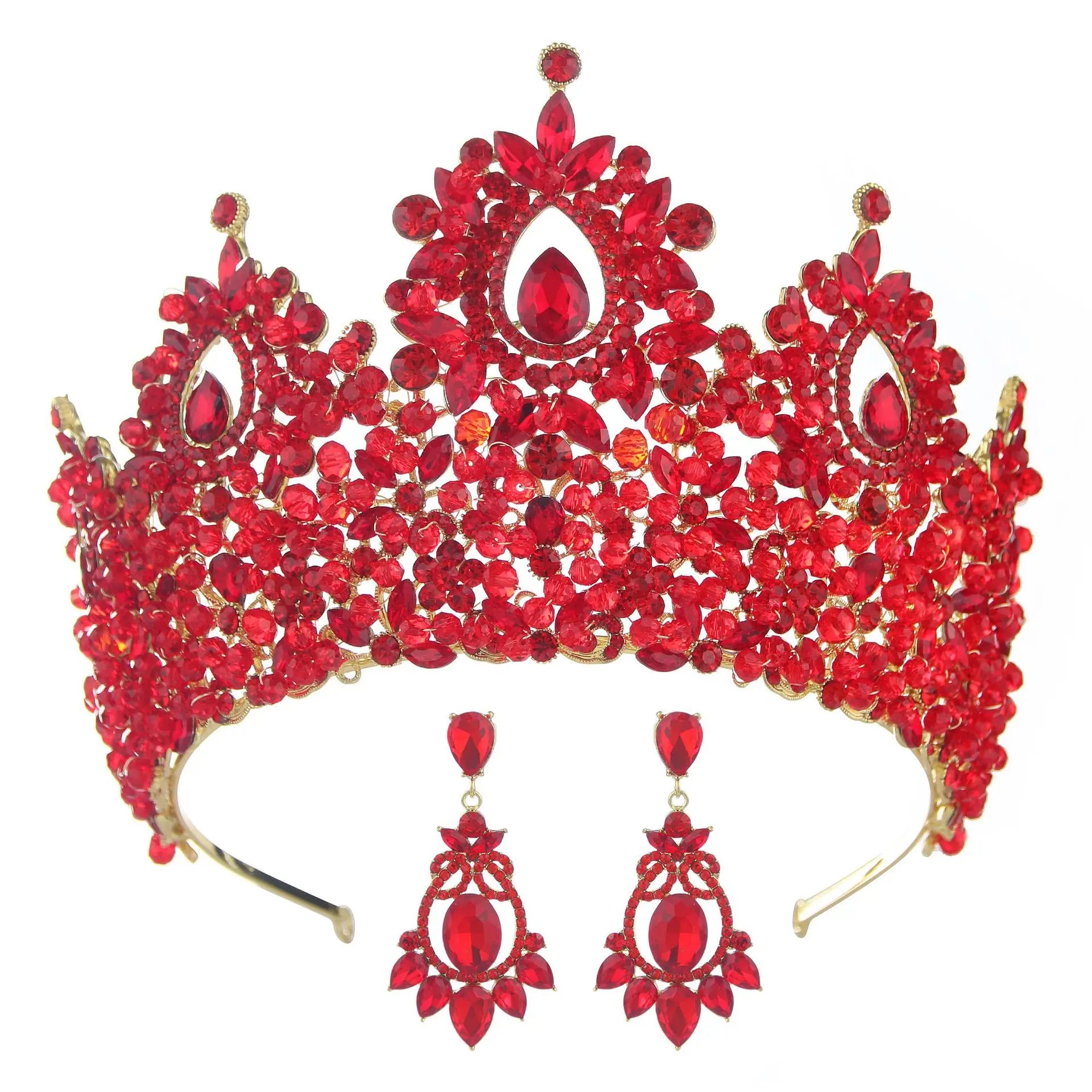 Baroque Crown For Queen Luxury Crystal Bridal Crowns And Tiaras For Wedding Hair Accessories Pageant Prom Hair Jewelry Headdress as picture 1