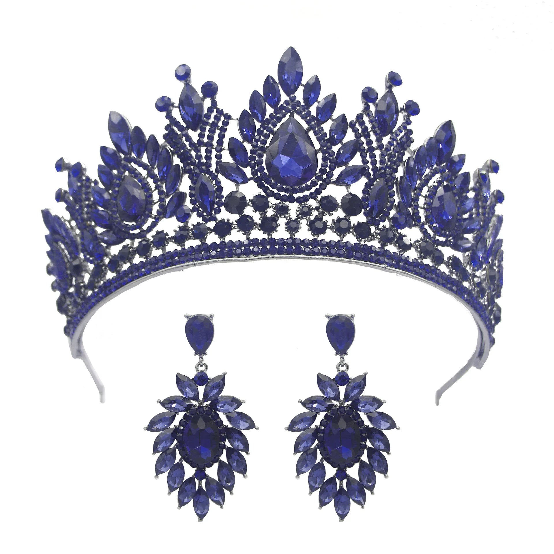 Baroque Queen Crowns For Women Crystal Bridal Tiara Crown For Wedding Bride Pageant Diadem Party Prom Hair Jewelry Headdress as picture 2