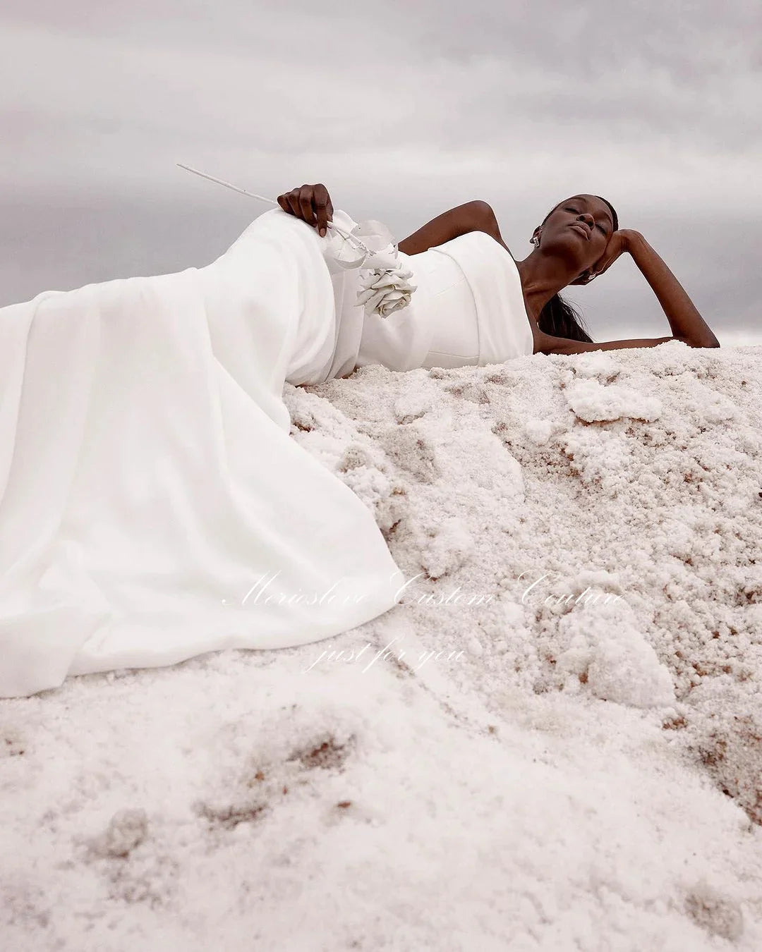 Robes de mariée sirène simples, sans bretelles, sans manches, robe de plage, robes de mariée minimalistes 
