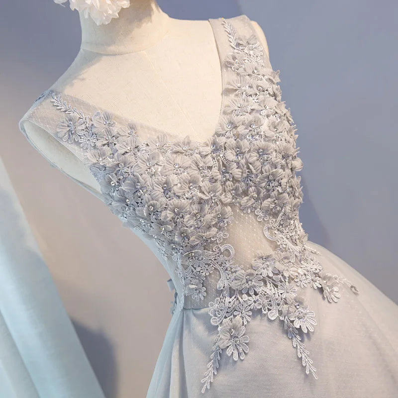 Mini robes d'été élégantes pour invités de demoiselle d'honneur de mariage, en mousseline de soie blanche et dentelle, robe de soirée de luxe avec diamants