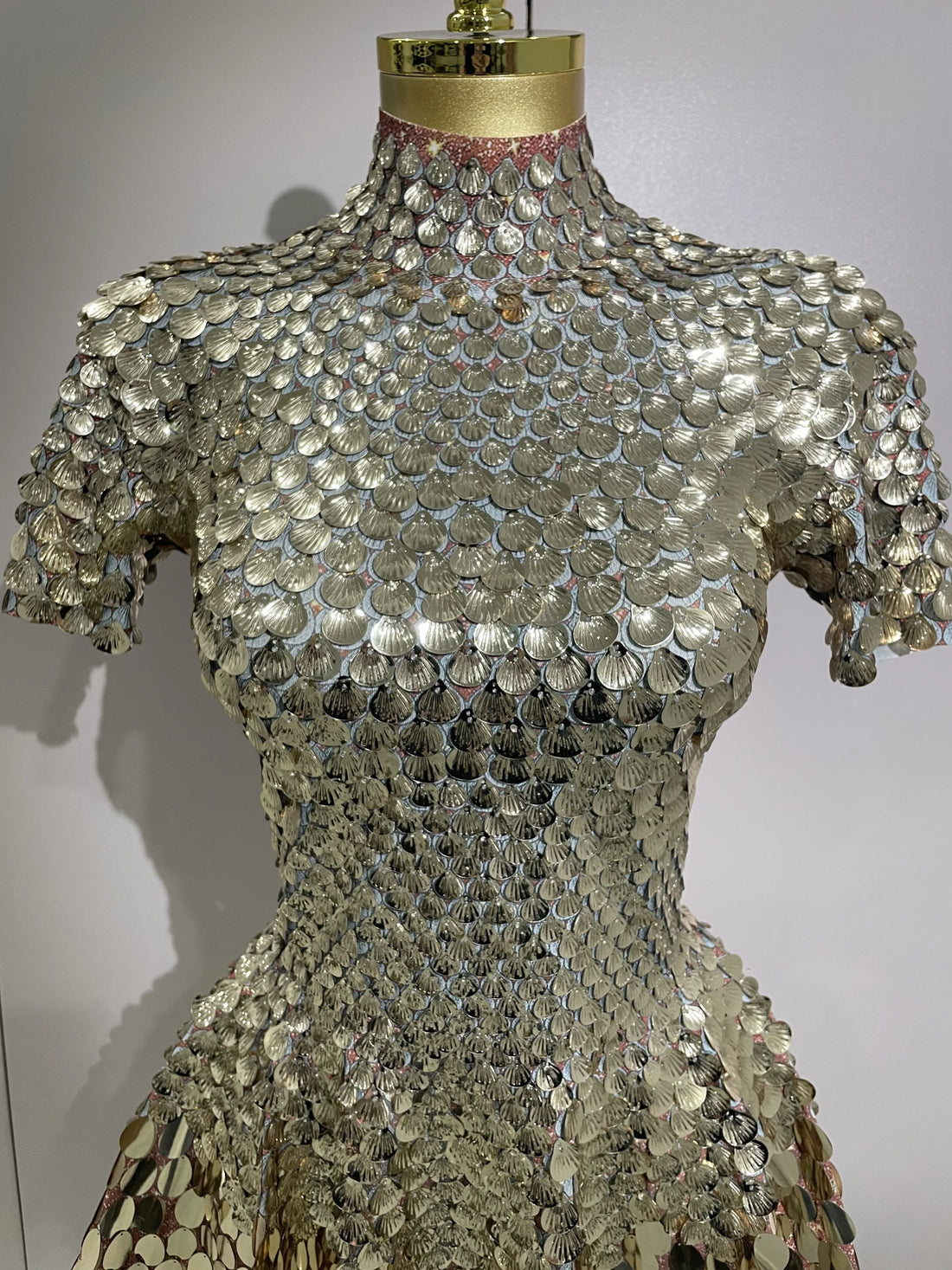 Luxury Shiny Shell Sequins Bodysuit Dress Women Sexy Nightclub Dance Performance Clothing Birthday party Dresses Gold