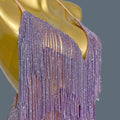 Swing Tassel Crystals Sexy Backless Dress for Women Club Show Dance Dress Birthday Party Deep V Neck Dress Luxury Chic Tiaoyuan