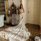 Sexy Spaghetti Straps Mermaid Wedding Dresses Shiny Glitter Tulle Sweetheart Bride Gown Side Split vestidos de novia