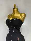 Women Sexy Strapless Colorful Crystal Bodycon Mini Bandage Dress Spring Elegant Party Celebrate Birthday Outfit