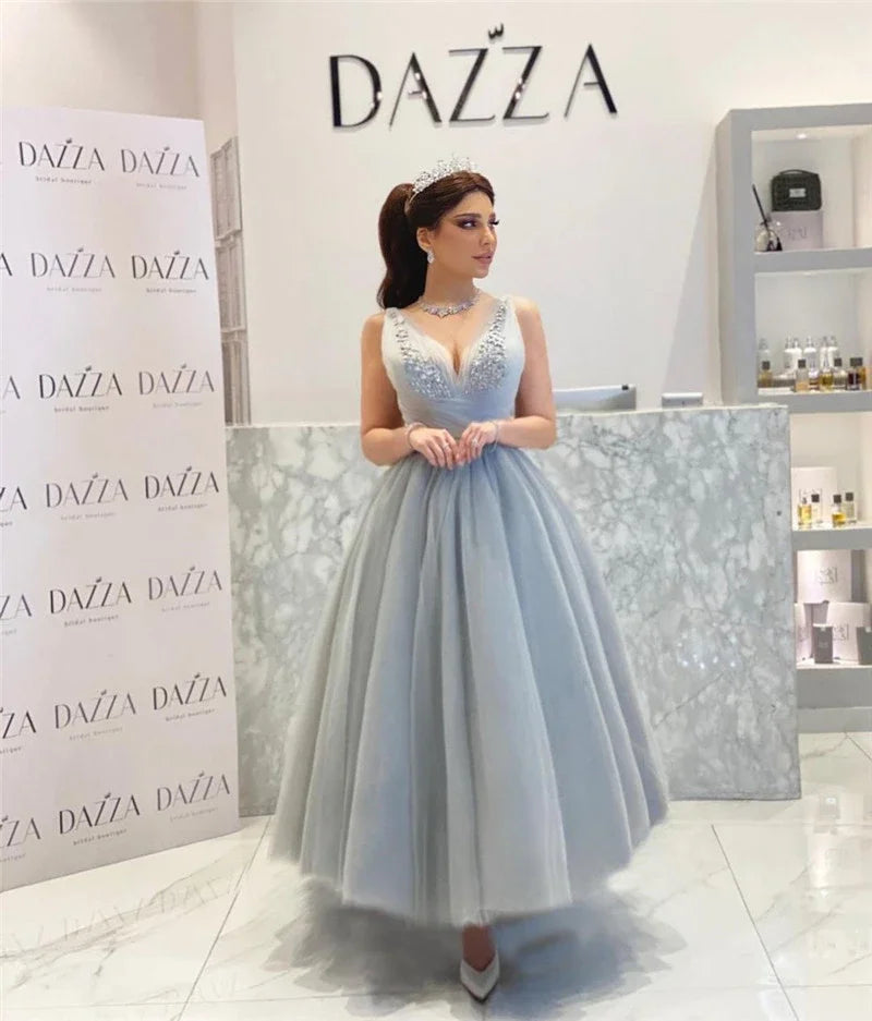 Prom Party Homecoming Cocktail Evening Suitable Dresses on Request Women's Dress Elegant Woman Dress for Party Formal Customized dusty blue