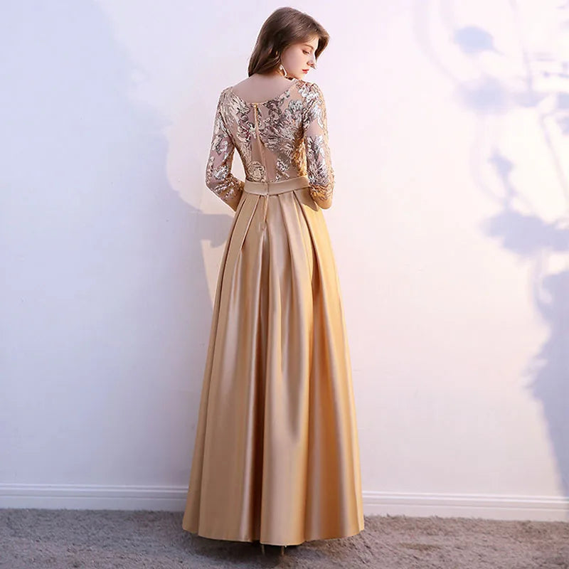 Elegant Sequins Wedding Bridesmaid Mother Dresses for Women Summer Sexy Formal Long Party Dress Female Slim Ball Gown Maxi Dress