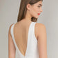 Strand elegant O Hals kurzes Hochzeitskleid für Frauen Mini Ärmeln eine Linie Rückenfreies einfaches Brautkleid Robe de Mariee