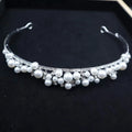 Pearl Crowns Tiaras Wedding Hair Accessories Princess Bridal Headband Crowns For Women Girl 15 Years Birthday Wedding Headdress