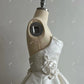 A-ligne Mini robes de soirée de mariage sans manches 3D fleurs perles robes de mariée tache vestidos de novia 2024 boda