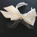 Bridal Headbands For Women Satin Mesh Bow Fascinator Wedding Hairband With Blusher Veils Elegant Party Bride Hair Accessories
